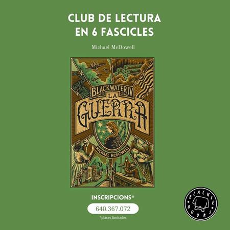 05/04 CLUB DE LECTURA 'BLACKWATER IV' | Llibreria online de Figueres i Empordà