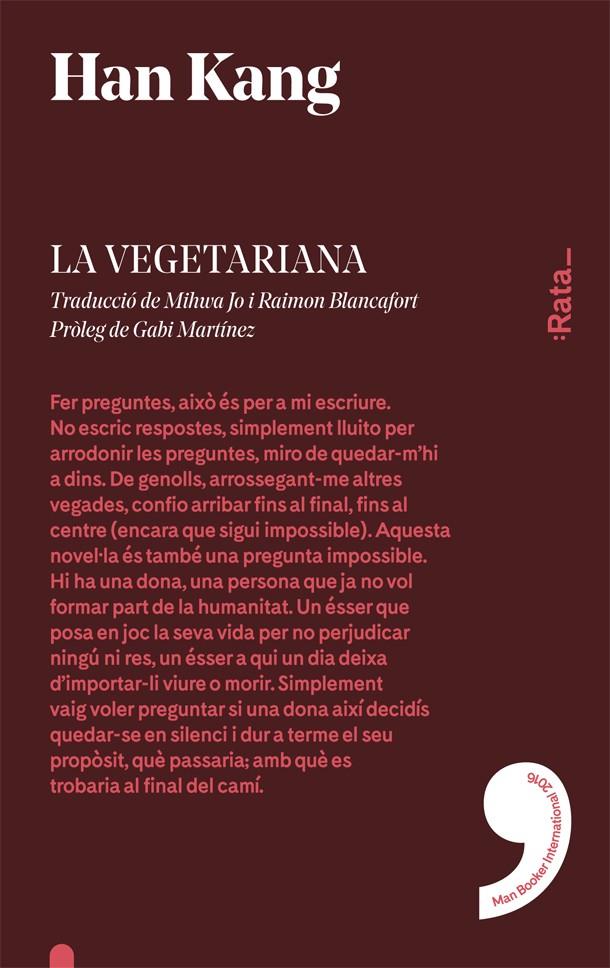 La vegetariana | 9788416738120 | Han Kang | Llibreria online de Figueres i Empordà