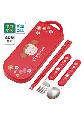 MEI ESTUCHE PALILLOS CUCHARA TENEDOR ROJOS 20 X 7,5 CM MI VECINO TOTORO RE-RUN | 4973307657023 | Llibreria online de Figueres i Empordà