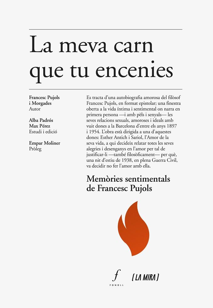 La meva carn que tu encenies | 9788412401547 | Pujols i Morgades, Francesc | Librería online de Figueres / Empordà