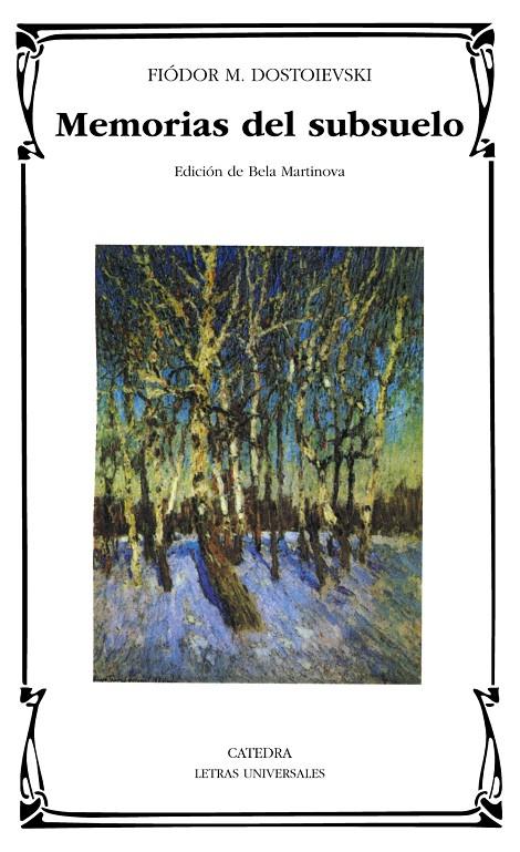 Memorias del subsuelo | 9788437620329 | Dostoievski, Fiódor M. | Librería online de Figueres / Empordà